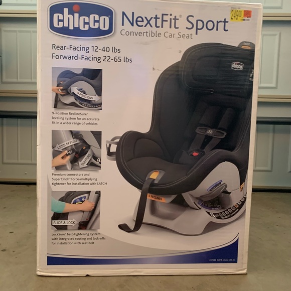 chicco nextfit sport convertible car seat, black - Picture 1 of 2